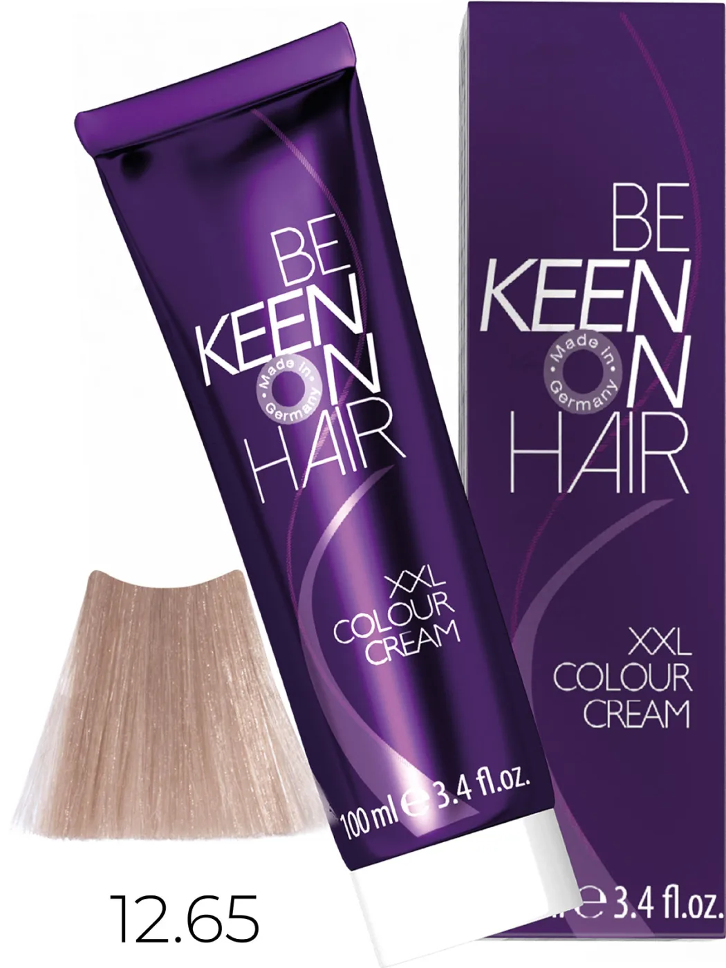 KEEN Vopsea cremă COLOUR CREAM 12.65 — Blond platinat violet-roșu - Imagine 1