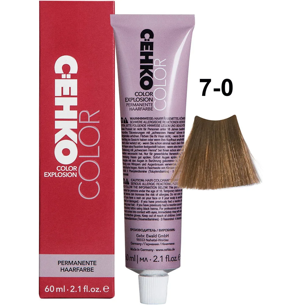C:EHKO Vopsea cremă COLOR EXPLOSION NATURAL 7/0 — Blond mediu - Imagine 1