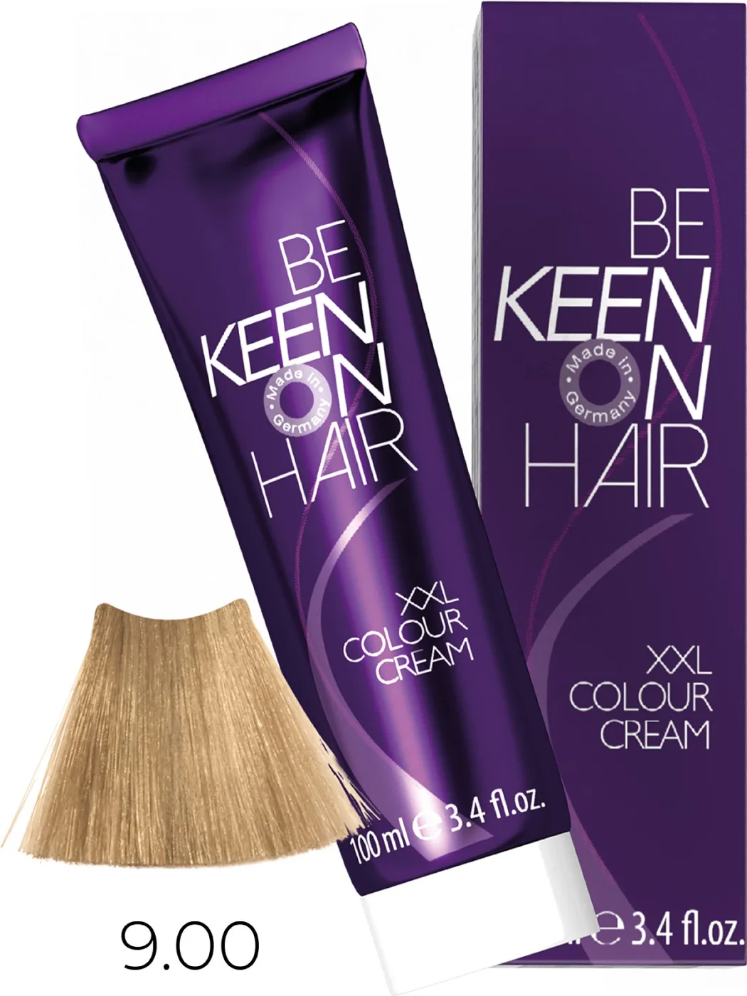 KEEN Vopsea cremă COLOUR CREAM 9.00+ — Blond deschis intens - Imagine 1