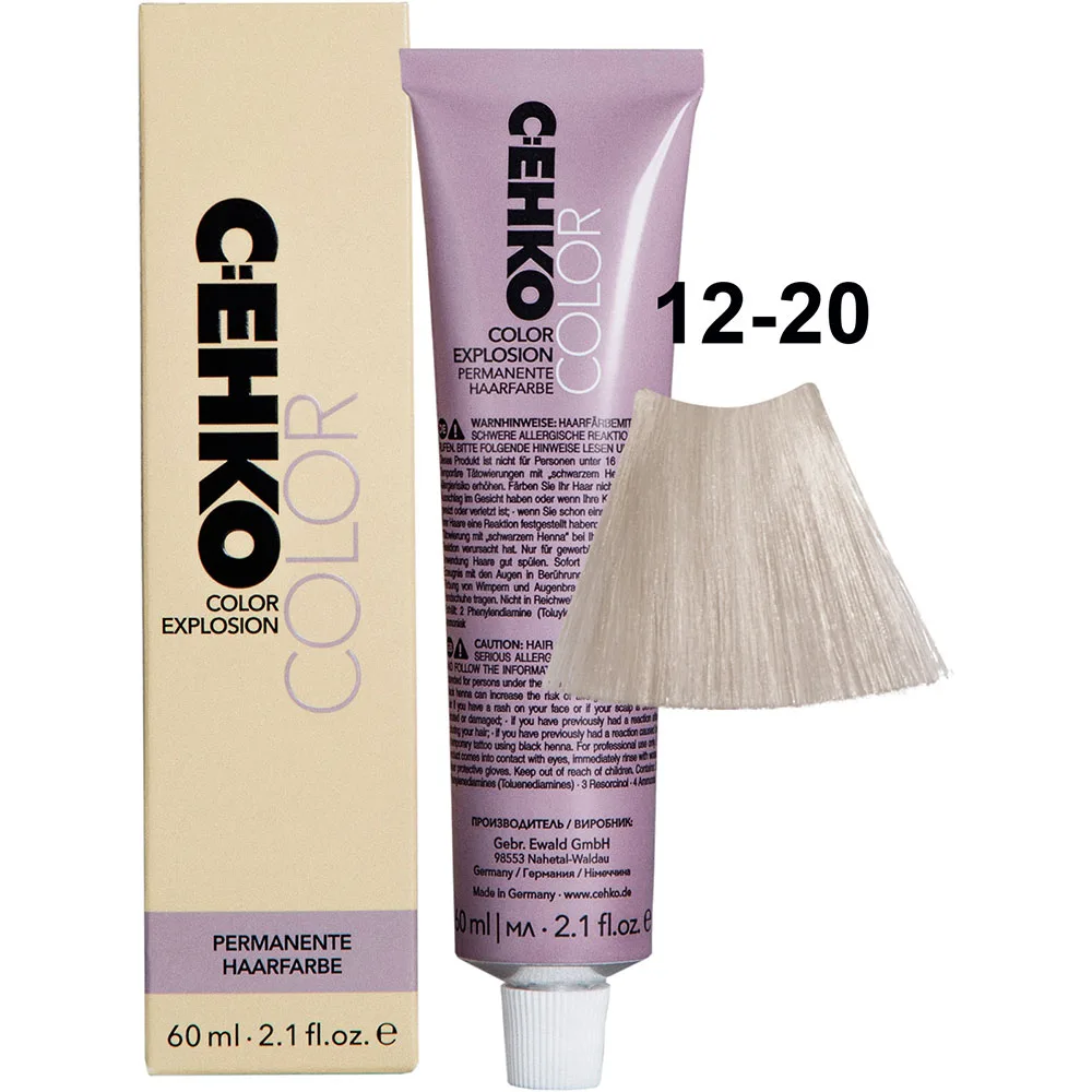 C:EHKO Vopsea cremă COLOR EXPLOSION SPECIAL BLOND 12/20 — Blond platinat cenușiu - Imagine 1