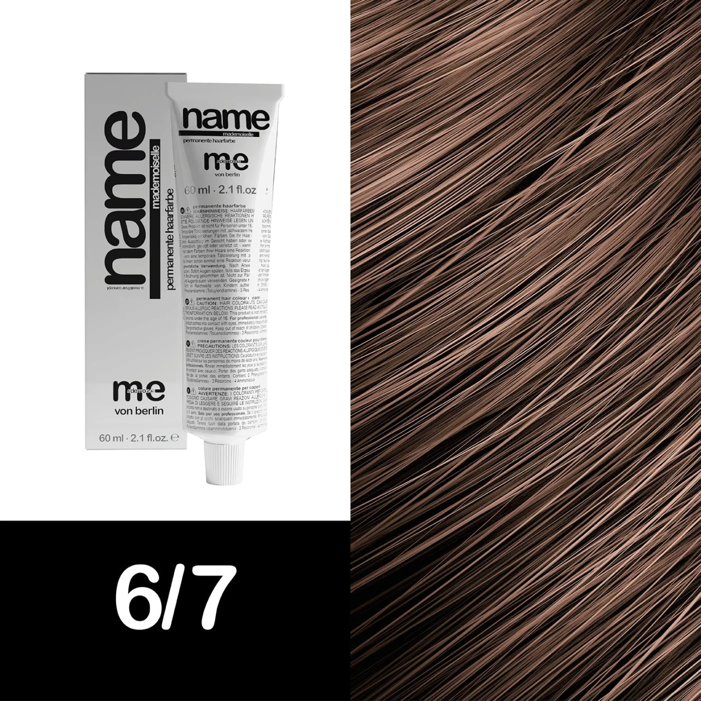 MEMADEMOISELLE Vopsea cremă permanentă NAME BROWN — nuanțe de maro — 6/7 — Blond închis / maro - Imagine 1