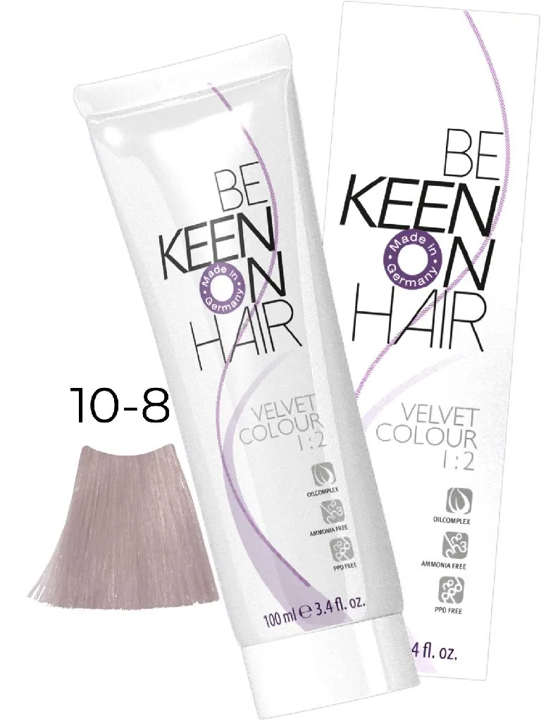 KEEN Vopsea cremă VELVET COLOUR 10.8 — Blond ultra deschis perlat - Imagine 1