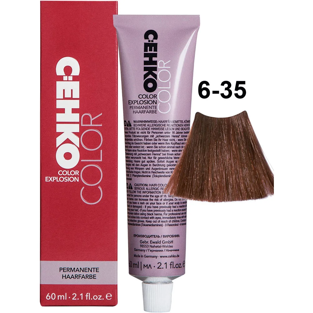 C:EHKO Vopsea cremă COLOR EXPLOSION GOLD 6/35 — Blond închis auriu - Imagine 1