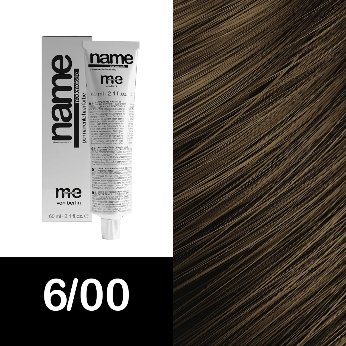 MEMADEMOISELLE Vopsea cremă permanentă NAME NATURAL — nuanțe naturale — 6/00 — Blond închis - Imagine 1