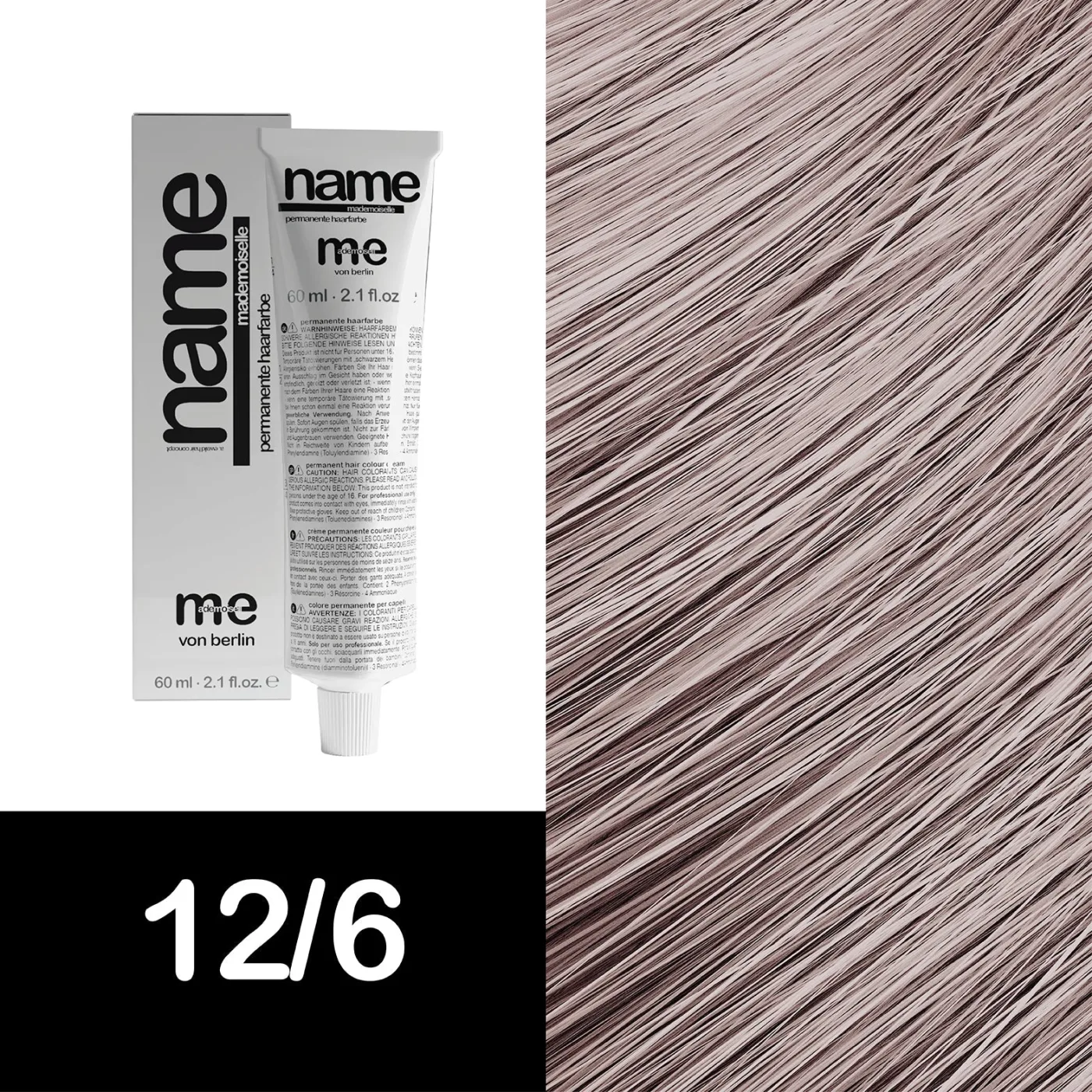 MEMADEMOISELLE Vopsea cremă permanentă NAME SPECIAL BLOND — blonduri speciale — 12/6 — Blond ultra luminos / violet - Imagine 1