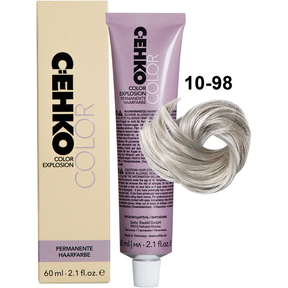 C:EHKO Vopsea cremă COLOR EXPLOSION FASHION SHADES 10/98 — Blond ultra deschis cendré-violet - Imagine 1