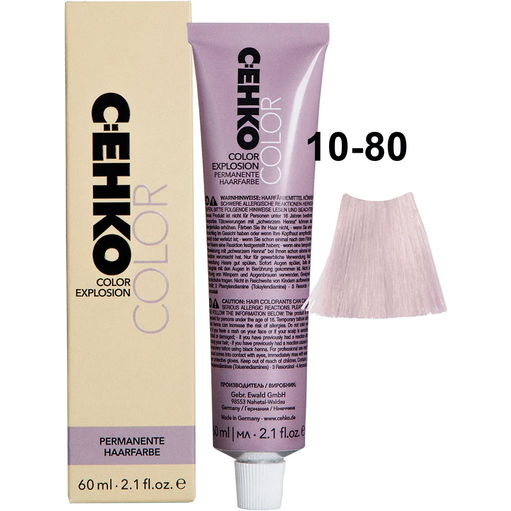 C:EHKO Крем-краска COLOR EXPLOSION VIOLET 10/80 — Ультрасветлый фиолетовый блонд - Изображение 1
