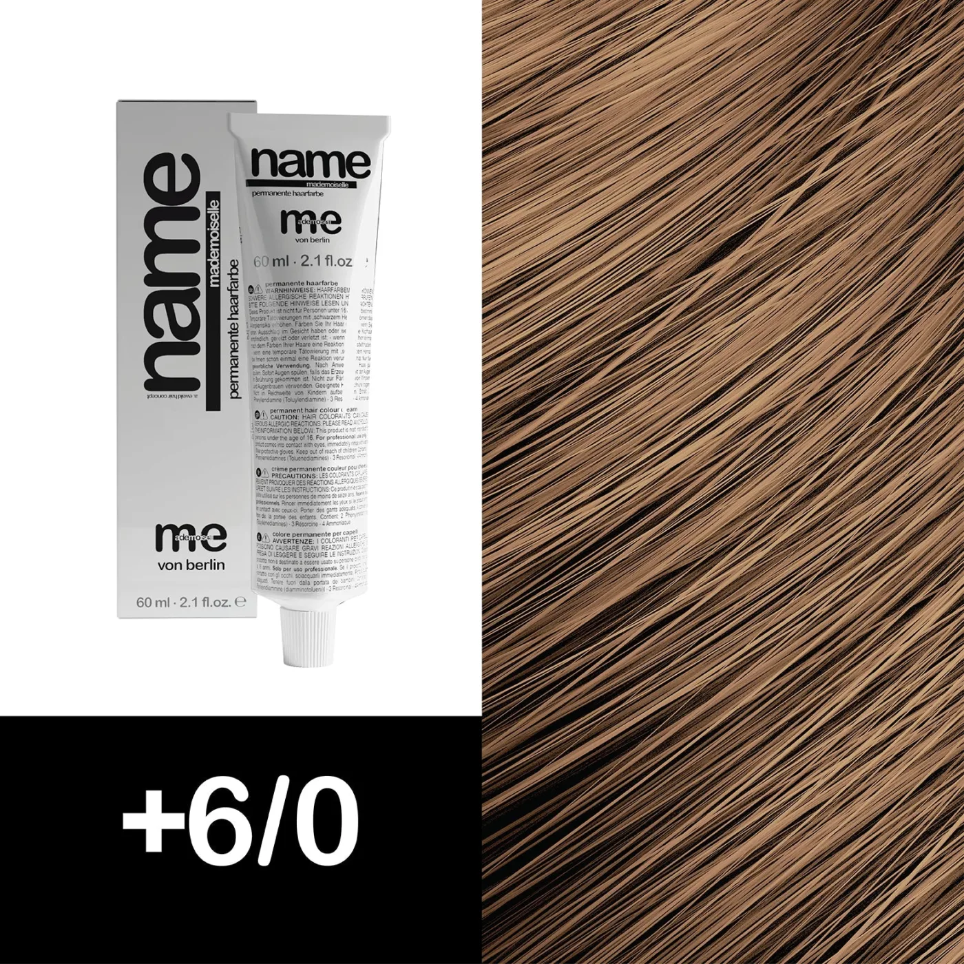MEMADEMOISELLE Vopsea cremă permanentă NAME NATURAL — nuanțe naturale — +6/0 — Blond închis - Imagine 1