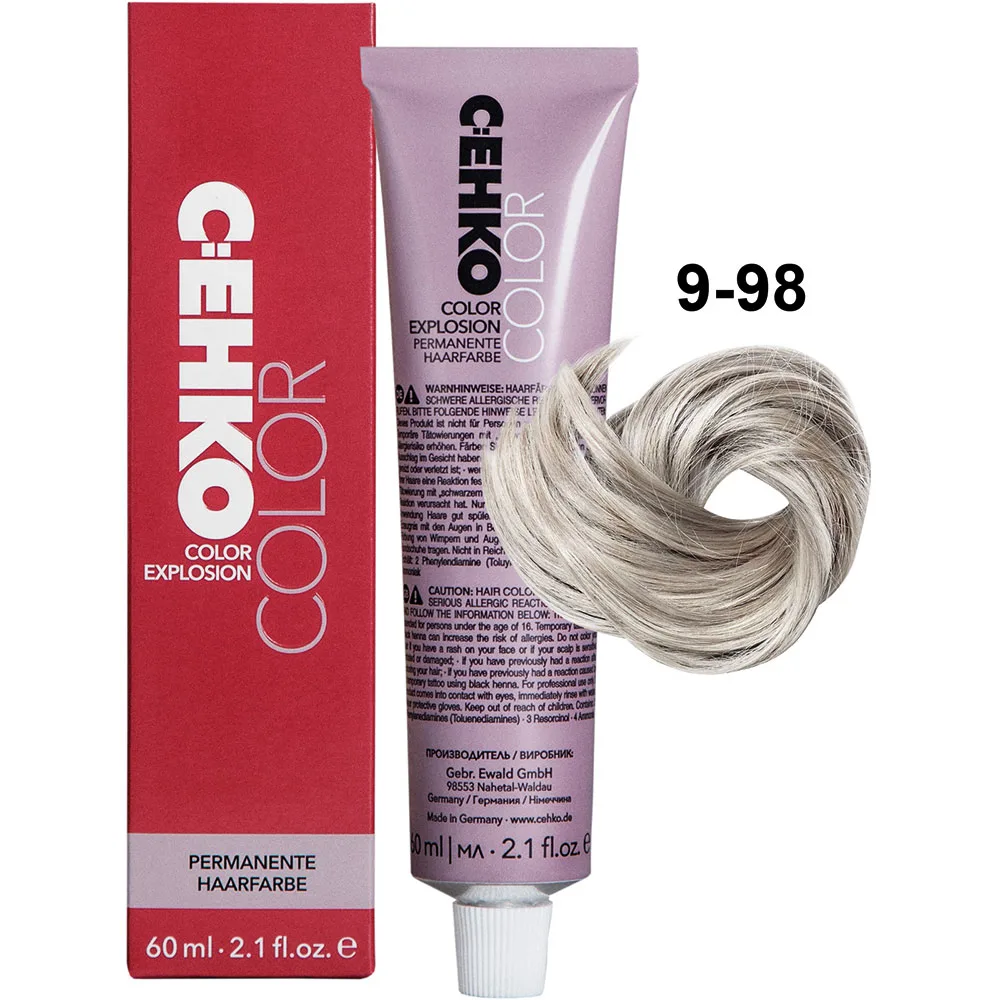 C:EHKO Vopsea cremă COLOR EXPLOSION FASHION SHADES 9/98 — Blond foarte deschis cendré-violet - Imagine 1