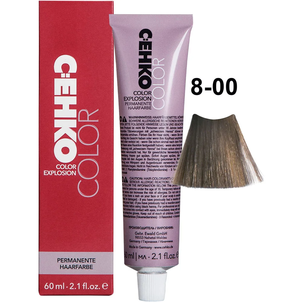C:EHKO Vopsea cremă COLOR EXPLOSION NATURAL 8/00 — Blond deschis ++ - Imagine 1