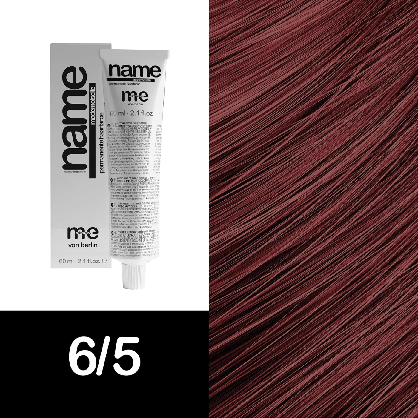MEMADEMOISELLE Vopsea cremă permanentă NAME FASHION SHADES — nuanțe fashion — 6/5 — Blond închis / mahon - Imagine 1