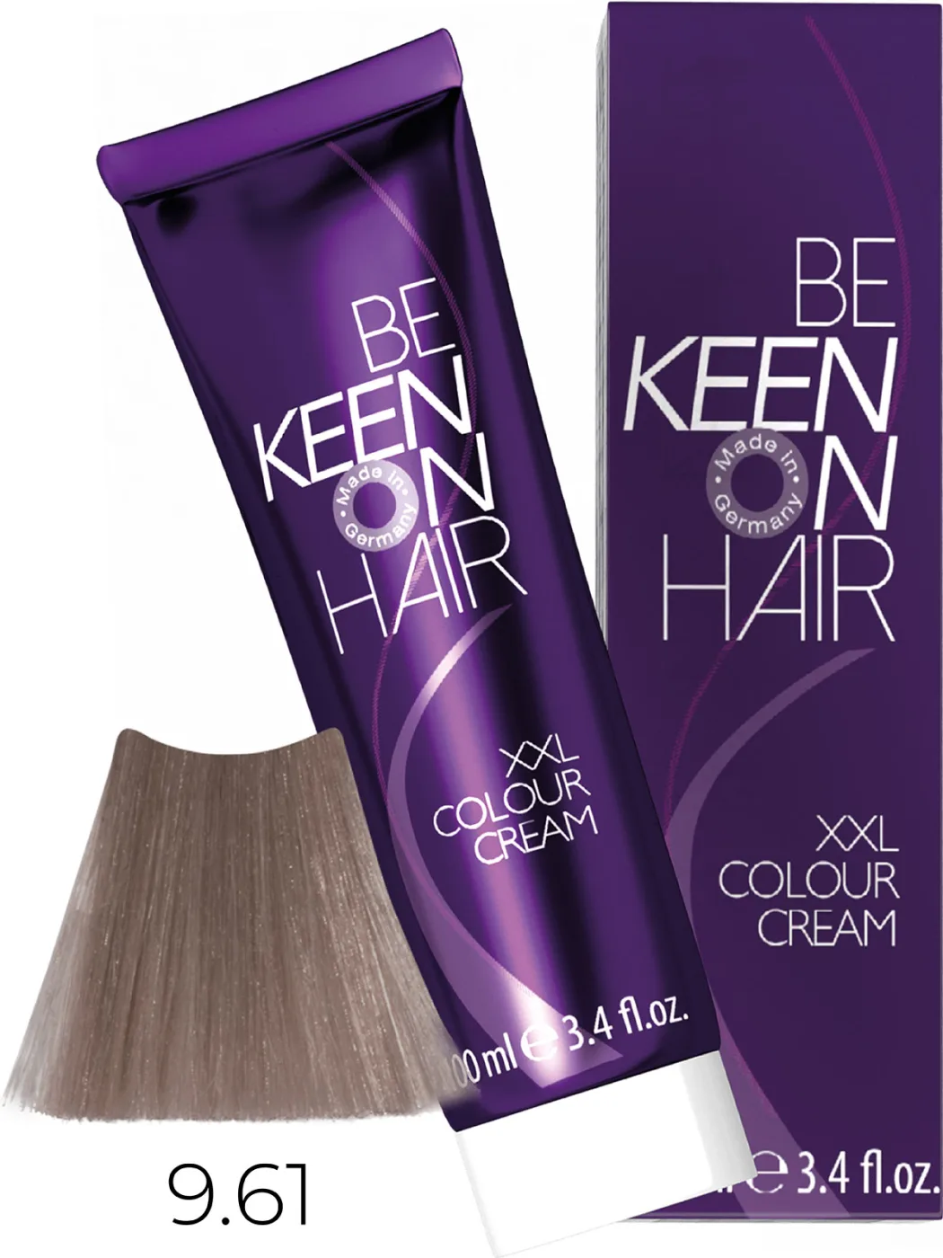 KEEN Vopsea cremă COLOUR CREAM 9.61 — Blond deschis violet-cenușiu - Imagine 1