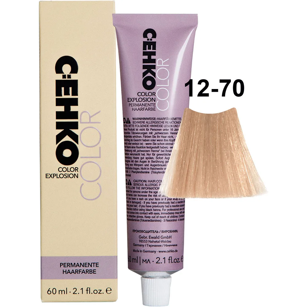 C:EHKO Vopsea cremă COLOR EXPLOSION SPECIAL BLOND 12/70 — Blond platinat vanilie - Imagine 1