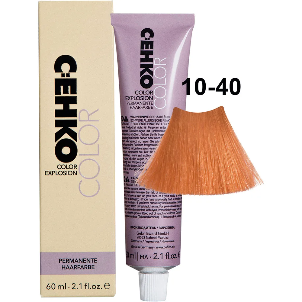 C:EHKO Крем-краска COLOR EXPLOSION COPPER 10/40 — Ультрасветлый медный блонд - Изображение 1