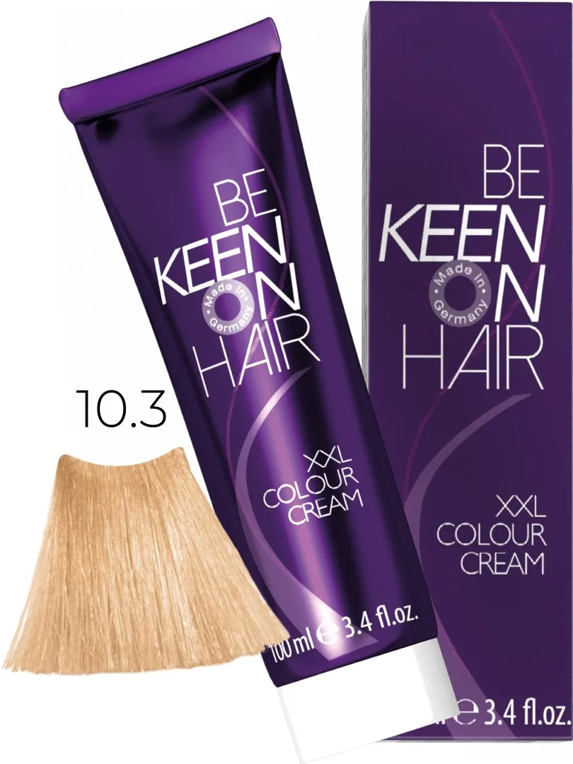 KEEN Vopsea cremă COLOUR CREAM 10.3 — Blond ultra deschis auriu - Imagine 1