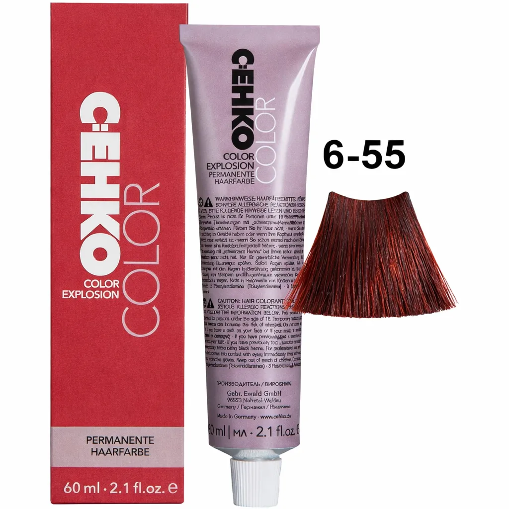 C:EHKO Vopsea cremă COLOR EXPLOSION RED 6/55 — Roșu granat - Imagine 1