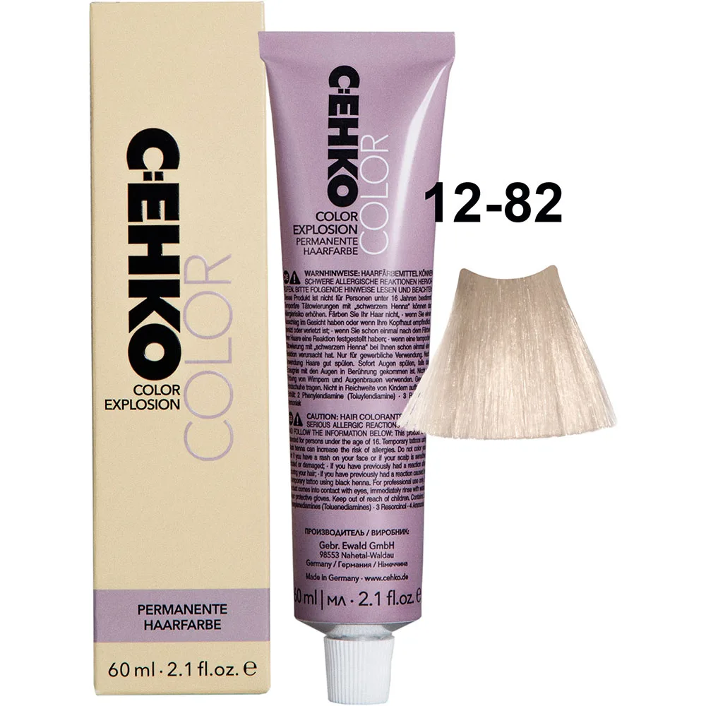 C:EHKO Vopsea cremă COLOR EXPLOSION SPECIAL BLOND 12/82 — Blond platinat violet-cenușiu - Imagine 1