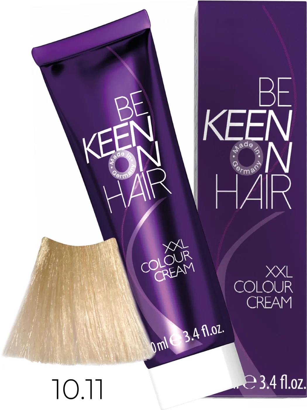 KEEN Vopsea cremă COLOUR CREAM 10.11 — Blond ultra deschis cenușiu intens - Imagine 1