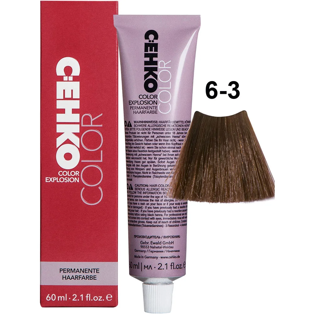 C:EHKO Vopsea cremă COLOR EXPLOSION GOLD 6/3 — Blond auriu - Imagine 1