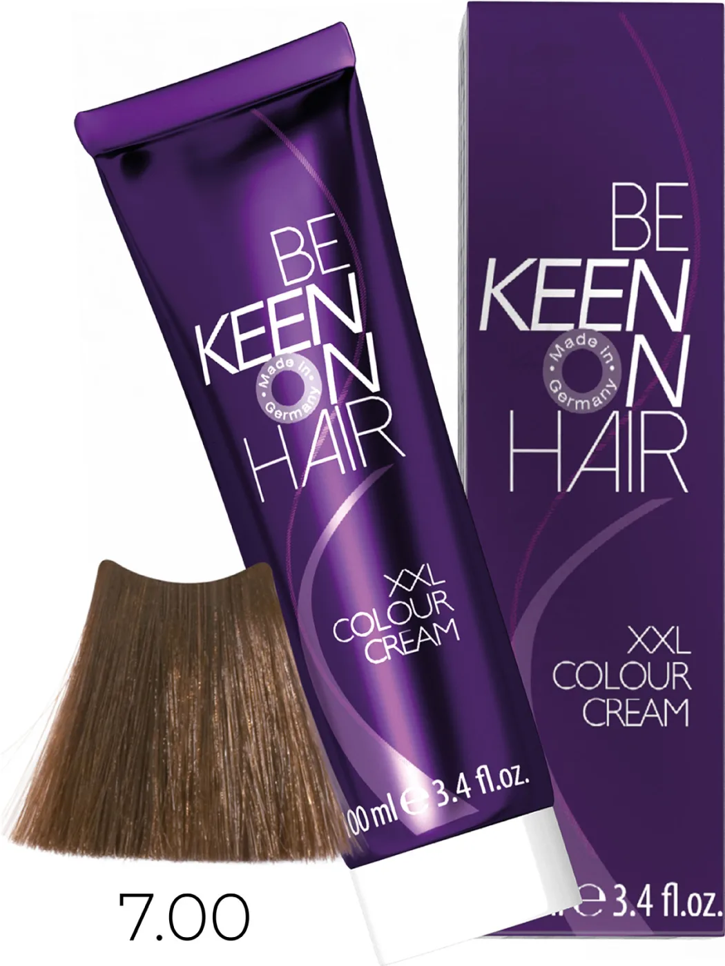 KEEN Vopsea cremă COLOUR CREAM 7.00+ — Blond natural intens - Imagine 1