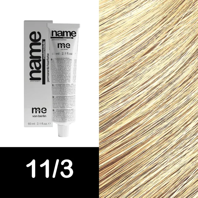 MEMADEMOISELLE Vopsea cremă permanentă NAME SPECIAL BLOND — blonduri speciale — 11/3 — Blond extra luminos / auriu