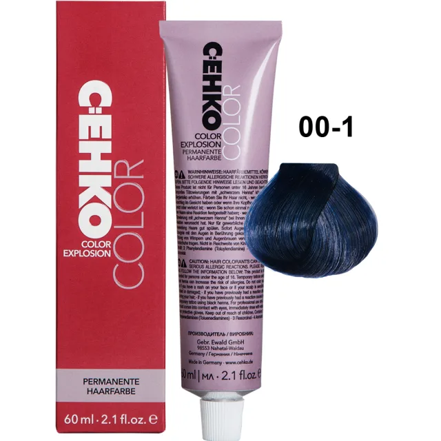C:EHKO Vopsea cremă COLOR EXPLOSION MIXTONES 00/1 — Mixton albastru
