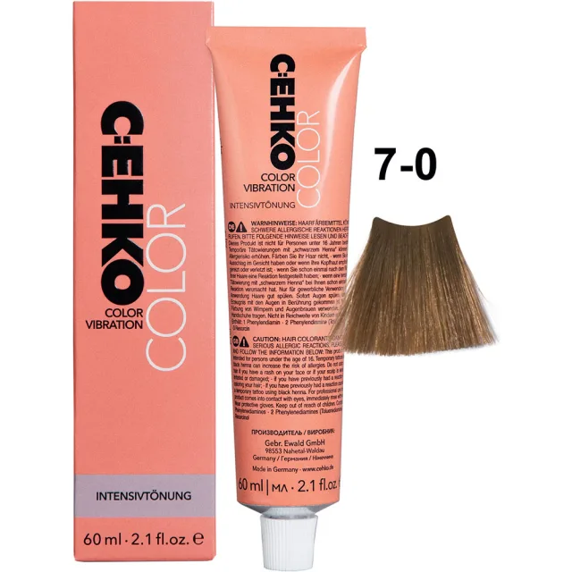 C:EHKO Vopsea cremă demipermanentă COLOR VIBRATION 7/0 — Blond mediu