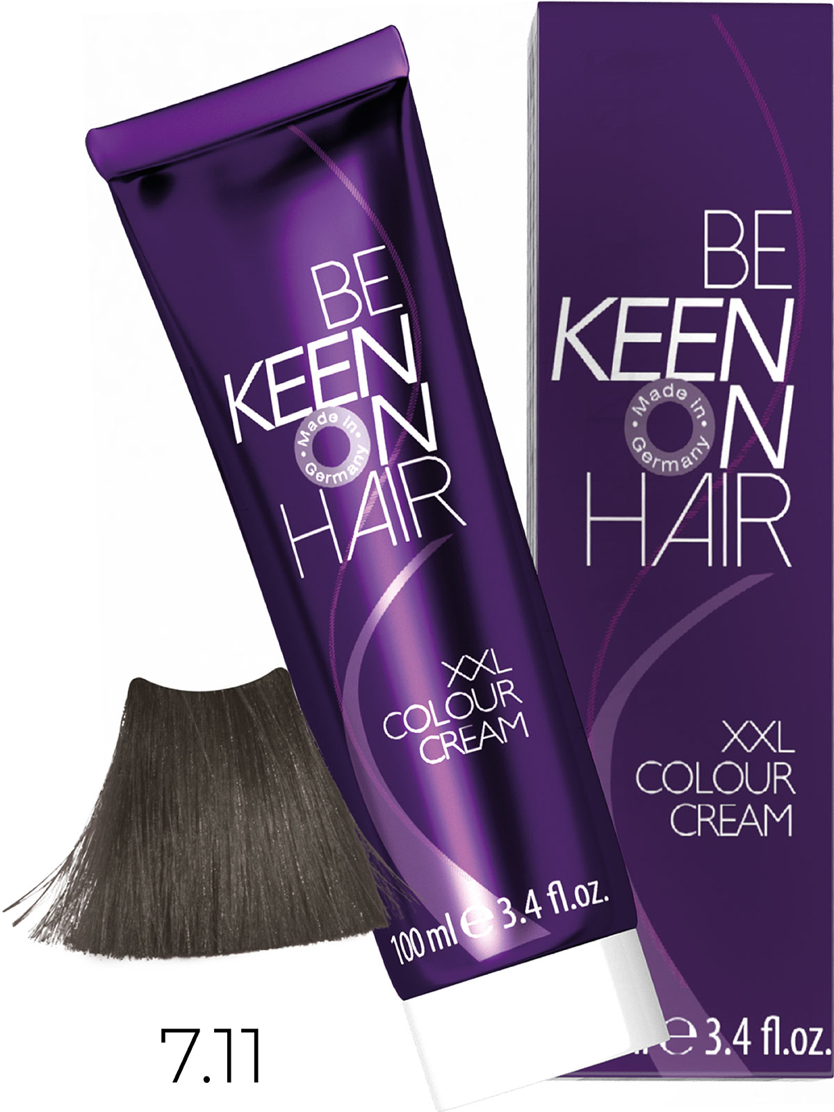 KEEN COLOUR CREAM 7.11 НАТУРАЛЬНЫЙ ИНТЕНСИВНЫЙ ПЕПЕЛЬНЫЙ БЛОНДИН/ MITTELBLOND ASCH