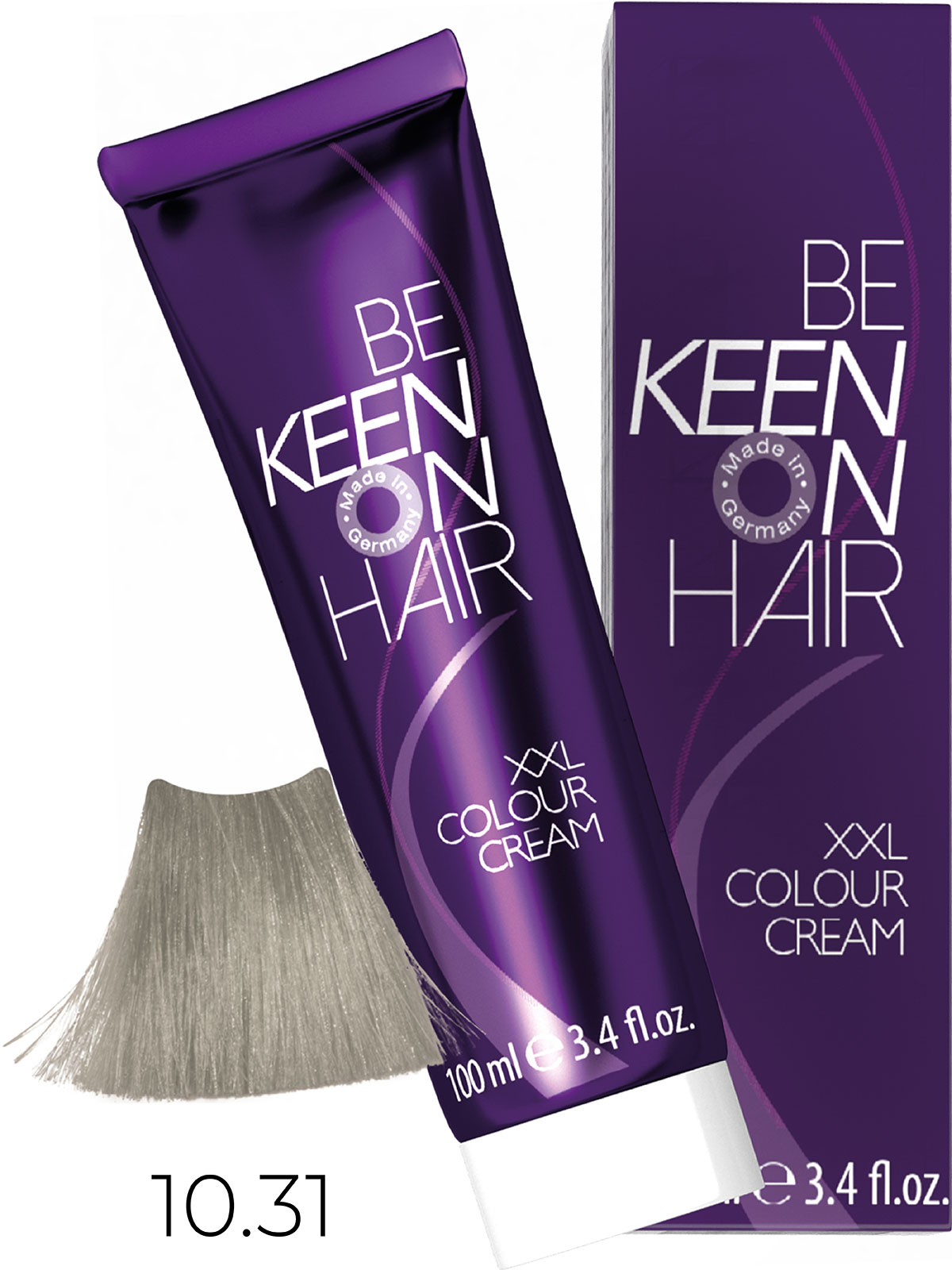 KEEN COLOUR CREAM 10.31 УЛЬРА-СВЕТЛЫЙ ЗОЛОТИСТЫЙ-ПЕПЕЛЬНЫЙ БЛОНДИН/ULTAHELLBLOND GOLD-ASC