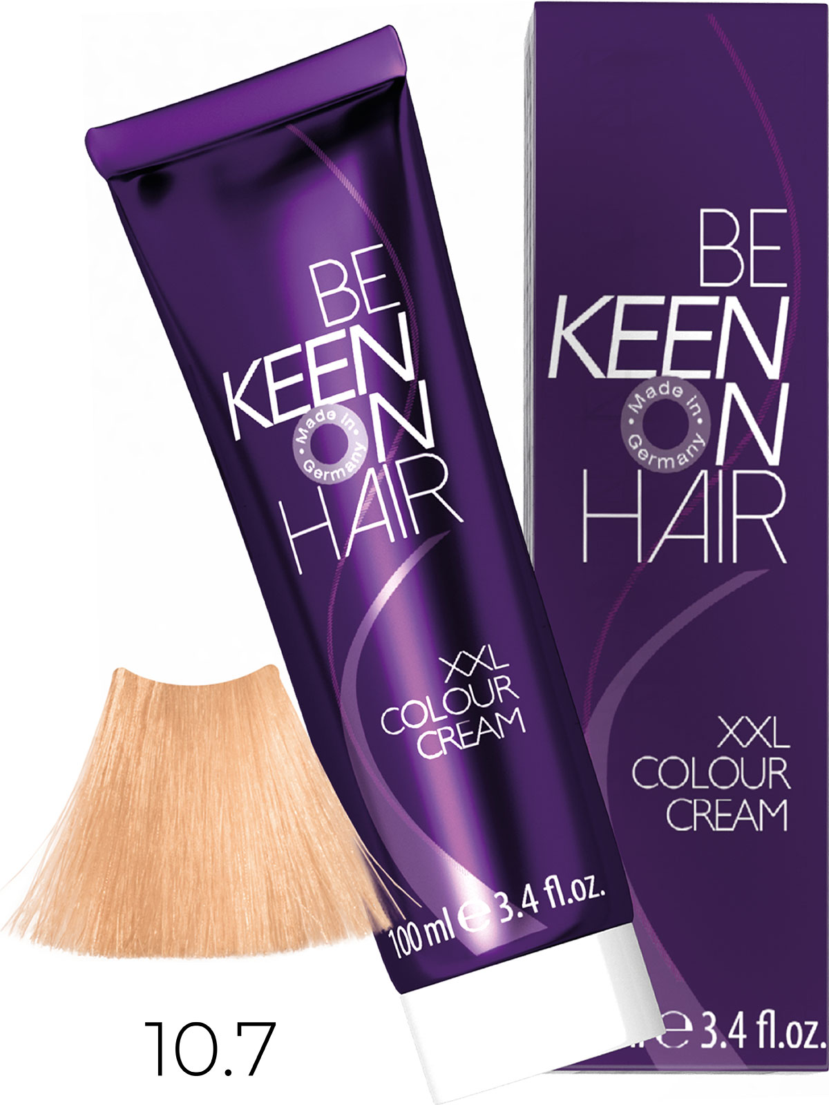 KEEN COLOUR CREAM  10.7 УЛЬТРА-СВЕТЛЫЙ КОРИЧНЕВЫЙ БЛОНДИН/ULTRAHELLBLOND BRAUN _NEW