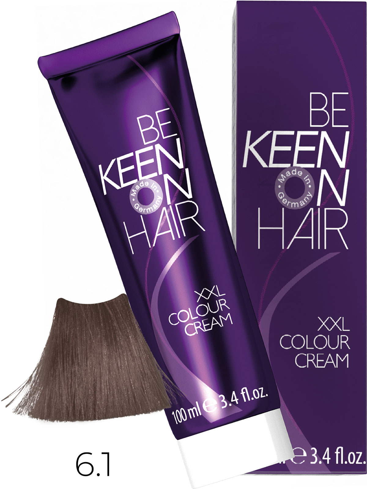 KEEN COLOUR CREAM 6.1 ТЕМНО-ПЕПЕЛЬНЫЙ БЛОНДИН/ DUNKELBLOND ASCH