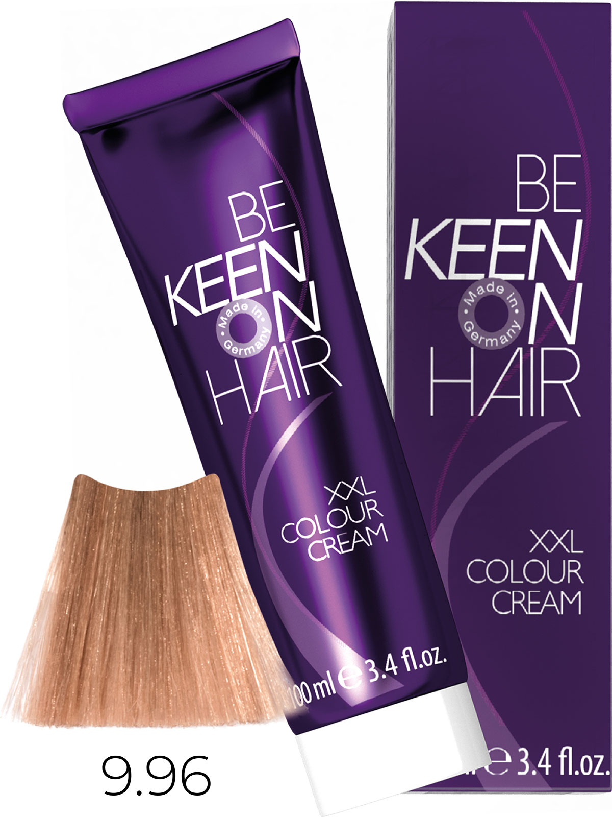 KEEN COLOUR CREAM 9.96 СВЕТЛЫЙ БЛОНДИН САНДРЭ-ФИОЛЕТОВЫЙ/ HELLBLOND CIDRE-VIOLETT